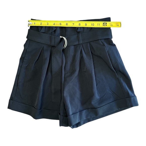 Shoe Dazzle Black High Waist Shorts with Belt - Picture 6 of 8